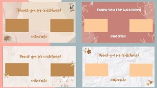 Minimalist outro templates (no text) | free download by Peachy Grace