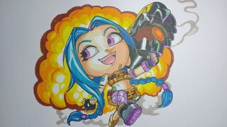 chibi Drawing ARCANE Cách vẽ JINX Liên Minh Huyền Thoại