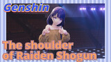The shoulder of Raiden Shogun