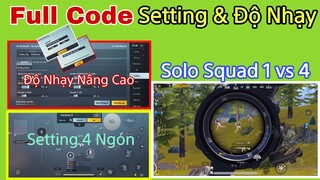 PUBG Mobile | Full Mã Code - Setting & Độ Nhạy - SoLo Squad Di Chuyển Chặn Bo Chuẩn Chỉ | NhâmHNTV