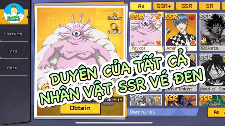 Duyên của tất cả nhân vật ssr vé đen - || One Punch Man: The Strongest || NewbieGaming