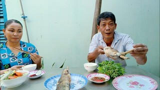 Cá Lóc nướng chấm mắm me ngon tuyệt