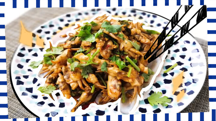 [Food]How to make fried razor clams with minced garlic