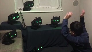 日本网友发明的黑猫夜灯，可爱中透露着一丝丝诡异...
