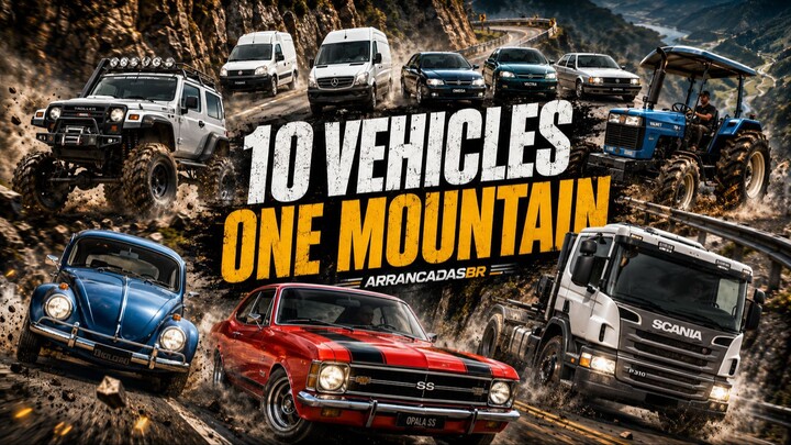 Can 10 Vehicles Survive This Deadly Mountain? | BeamNG.drive