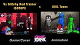 Red controls Glitchy Red Trainer “ISOTOPE” | Hypno’s Lullaby x Rainbow Friends x FNF Animation