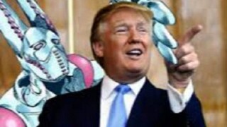 "D4C" Trump himself! He has already picked up the first napkin!