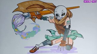 How To Draw Ink Sans Cách vẽ Xans Đẹp Không Tẩy Xóa