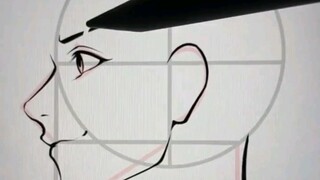 “正侧角度的漫画头部可以这样画！”