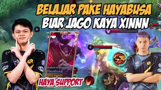 BELAJAR HAYABUSA AGAR JAGO PAKE HAYABUSA SUPPORT DAN JAGO KAYA XINNN!! FT RRQ HOSHI