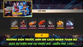 FREE FIRE | HƯỚNG DẪN ANH EM SỚM CÁCH NHẬN TOÀN BỘ QUÀ PHI VỤ TRIỆU ĐÔ - MIỄN PHÍ HOÀN TOÀN NHÉ !