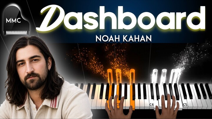 Dashboard by Noah Kahan piano cover/tutorial + sheet music