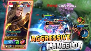 AGGRESSIVE LANCELOT VS FANNY, LANCELOT SING SING MODE ON | LANCELOT GAMEPLAY | MLBB