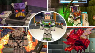 Minecraft x Lightyear DLC - All Bosses Fight Gameplay