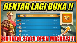 CARI KINGDOM INDONESIA YANG OPEN MIGRASI 2 SESAMA MUSIM ?? COBA HUBUNGI 3003 !!