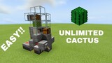 Minecraft: EASIEST AUTOMATIC CACTUS FARM | MCPE/Xbox/Nintendo/Windows 10 | 1.16/1.17 | Tutorial #5