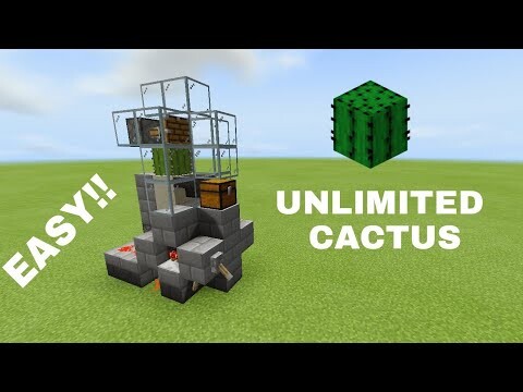 Minecraft: EASIEST AUTOMATIC CACTUS FARM | MCPE/Xbox/Nintendo/Windows 10 | 1.16/1.17 | Tutorial #5