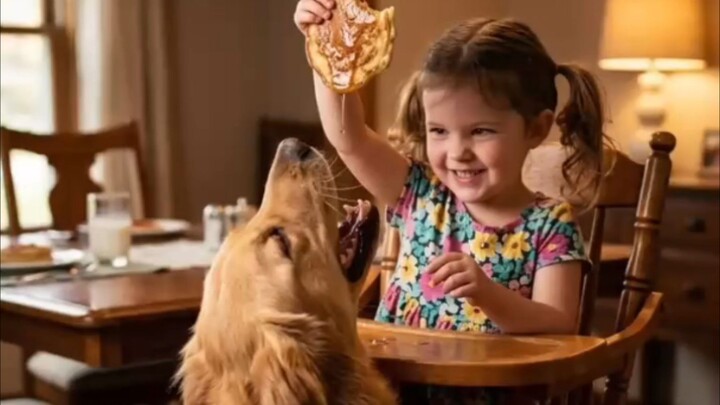 Clara running the ultimate morning tax system—1 bite for me, 1 drip for Bruno.🫶♥️ #doglife #partner