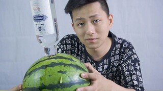 用生命之水做一个西瓜炸弹！吃完一块就会醉掉的那种