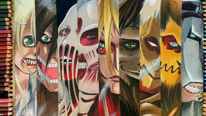 The 9 Titans - Attack on Titan (Shingeki no Kyojin) - Anime Drawing