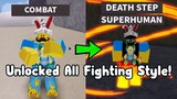 Unlocked All Fighting Styles! Got Death Step & Superhuman - Blox Fruit Roblox