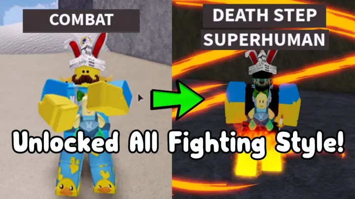 Unlocked All Fighting Styles! Got Death Step & Superhuman - Blox Fruit Roblox