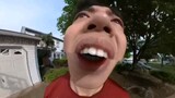 Playing basketball with a 360-degree camera in your mouth = Attack on Titan Playing basketball