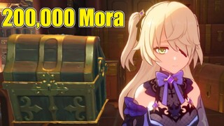 How to get a lot of Mora quickly! (One-Time) - 200,000 Mora Chest - Genshin Impact