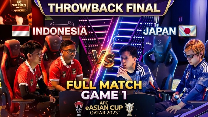 AFC eFootball eAsian Cup Qatar 2023 | Throwback Final — Indonesia vs Japan | Full Match Game 1