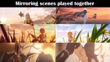 traveler's mirror scenes played together | genshin impact
