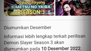 info demon slayer season 3 tinggal hitung hari🥳🥳