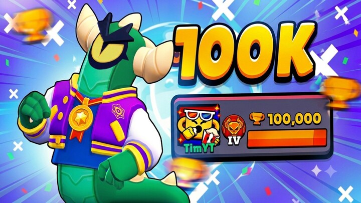 🔥 CHEGUEI AOS 100.000 TROFÉUS NO BRAWL STARS! 🏆