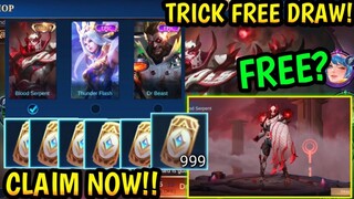 TRICK FREE DRAW! YU ZHONG BLOOD SERPENT COLLECTOR SKIN | GRAND COLLECTION YU ZHONG -MLBB