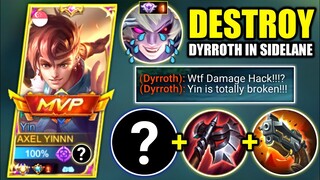 YIN VS GOD OF DYROTH IN SIDELANE | IMPOSSIBLE EPIC COMEBACK | BEST BUILD & EMBLEM | MLBB