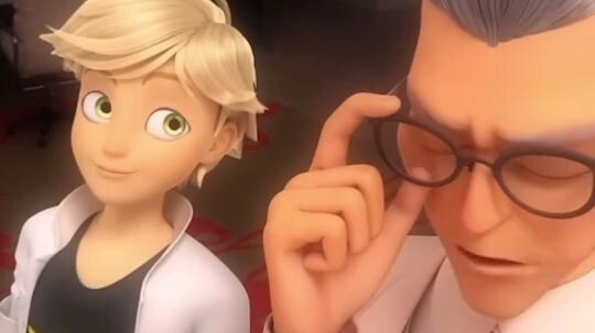 Addrien with sad daddy