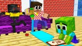 Monster School : Poor Baby Zombie Life with Stepmother's family  - Sad Story - Minecraft Animation