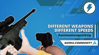 ⚡Animation Quick Tip | Different Weapons, Different Speeds