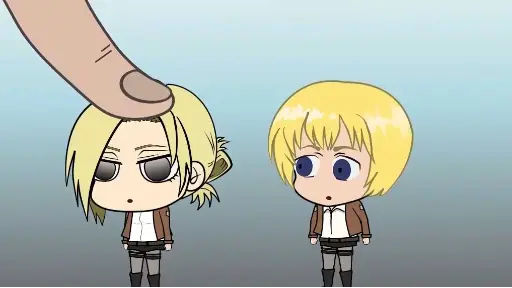 mikasa x eren chibi