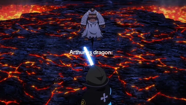 Badas Moment😈😨 Athur Vs Dragon Part 1