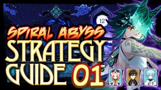 Episode 01 ABYSS STRATEGY GUIDE with (Hutao Venti Xingqiu Bennett)(Xiao ZhongLi Chongyun Diona)