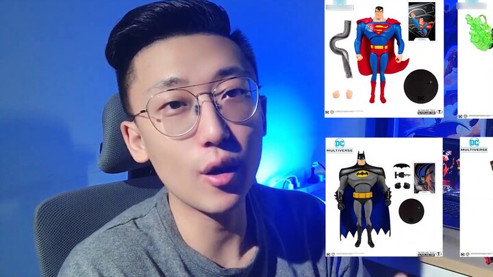 The up master gave away toys online, and watched the McFarlane animated version of Batman + Harley Q