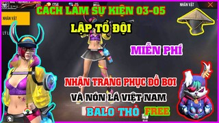 [ Free Fire ] Cách Làm Sự Kiện 03-05 - Nhận Trang Phục Tiệc Bể Bơi Và BaLo Thỏ Nón Lá Free - Học Mõm