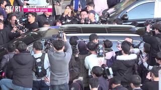 郑俊英涉嫌"不雅视频传播"首现身韩国机场 现场一度混乱