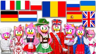 Amy Rose in different language meme part Europe (Amy Rose in real life)