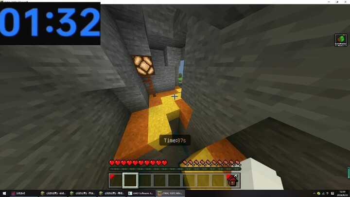 Minecraft speedrun parkour