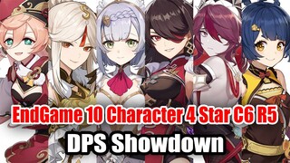 EndGame 10 Character 4 Star C6 R5 DPS Showdown - Best Sub DPS Ever No Food Showcase