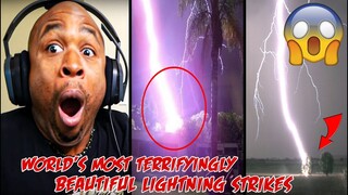 World's Most Terrifyingly Beautiful Lightning Strikes REACTION!