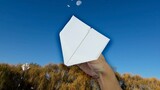 It flies so fast that the needle doesn't poke! Rebel glider magically modified paper airplane