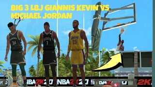 NBA 2K . BIG 3 LBJ GIANNIS KEVIN VS. MICHAEL JORDAN . Who's WIN ??????????