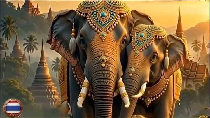 The Golden Elephants of Thailand ✨ #shortsvideo #short